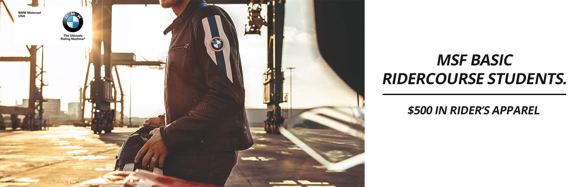 BMW: MSF Basic RiderCourse $500 in Rider’s Apparel